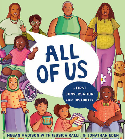 book cover of All of Us with people around the title who have a variety of disabilities