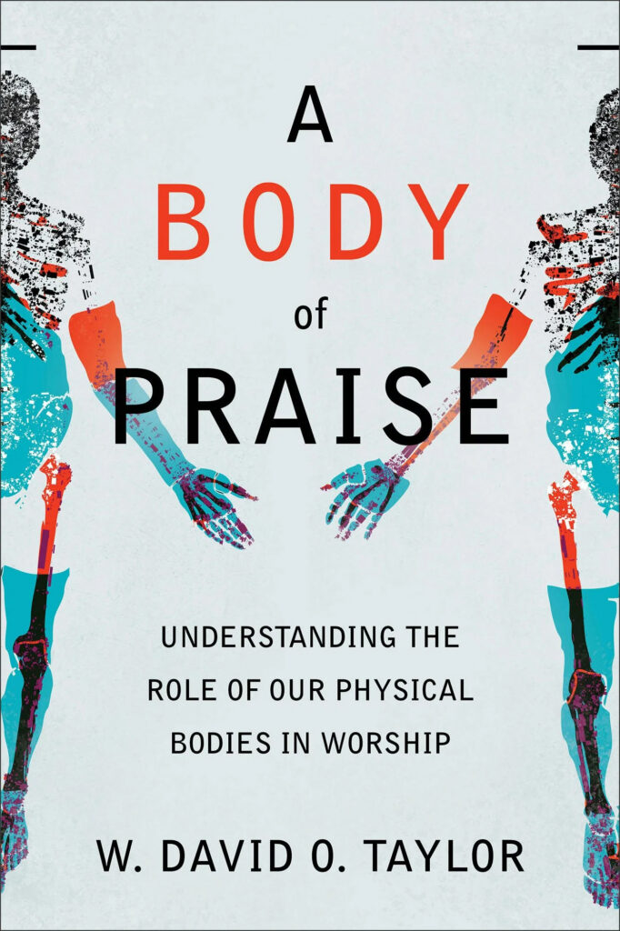 book cover of a body of praise with multicolored renderings of an xrayed body