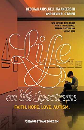 book cover of life on the spectrum with a photo of a boy reading a book on a bench in an art gallery